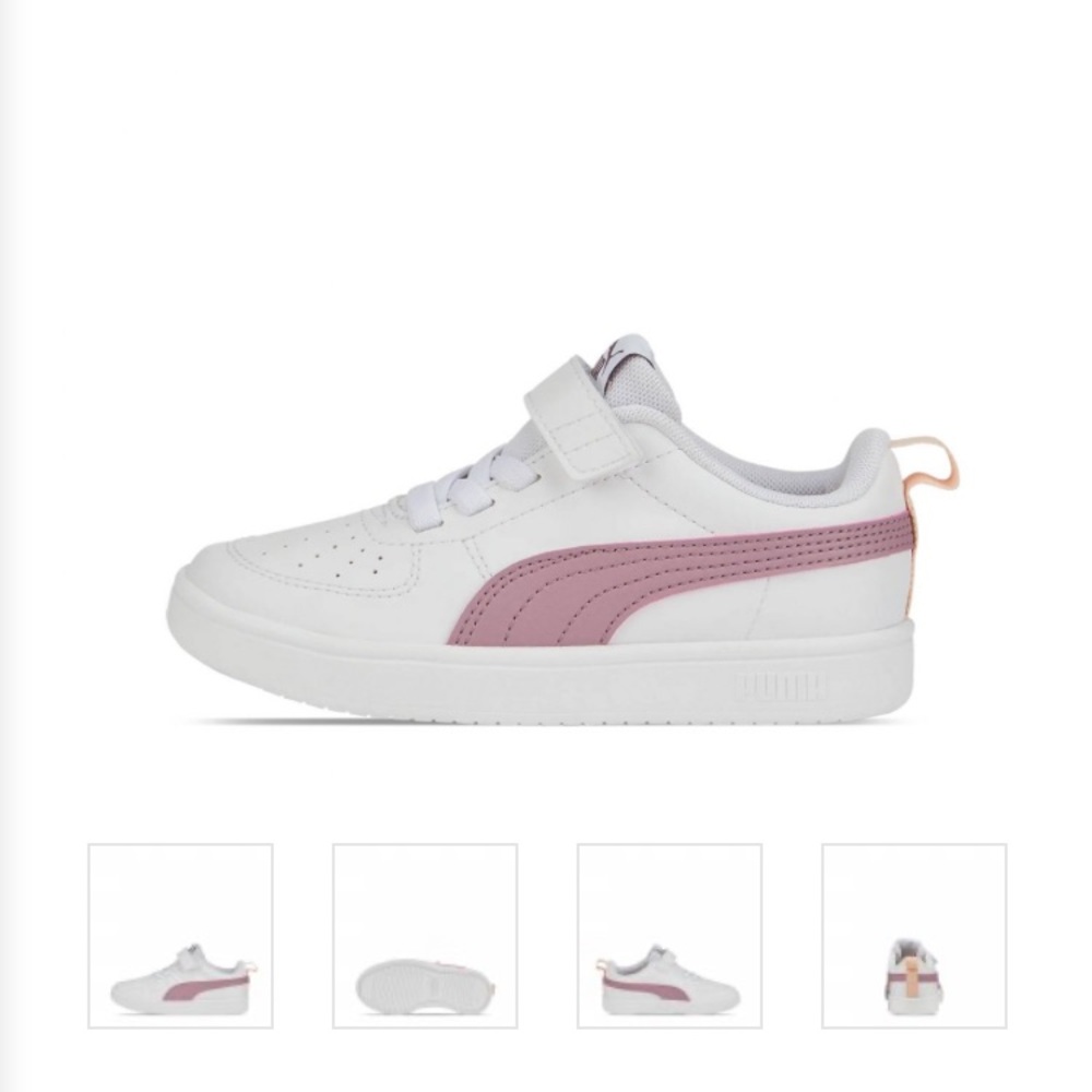Girls (11) White Puma Rickie Tennis shoes